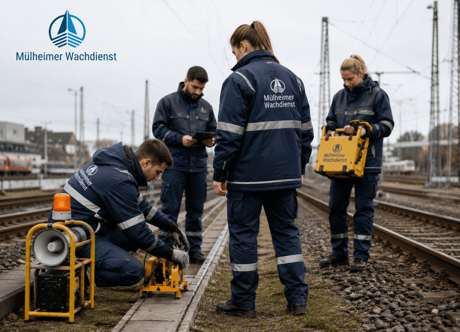 Helfer im Bahnbetrieb
